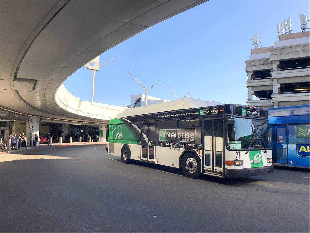 LAX airport car rental shuttle bus 3