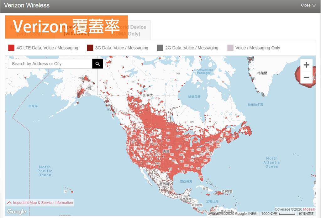 Verizon Coverage Map