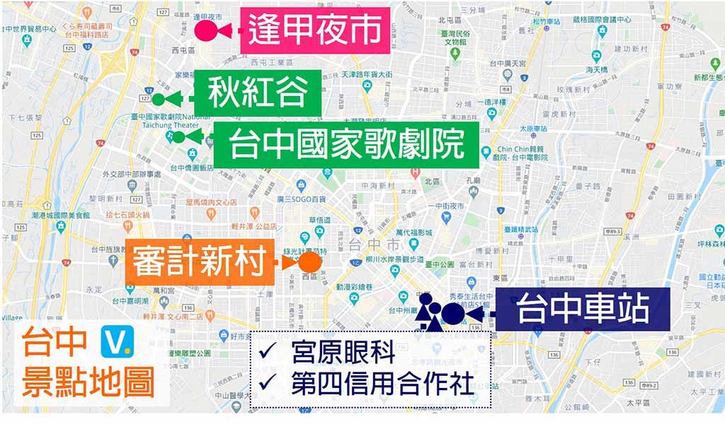 台中-景點-地圖