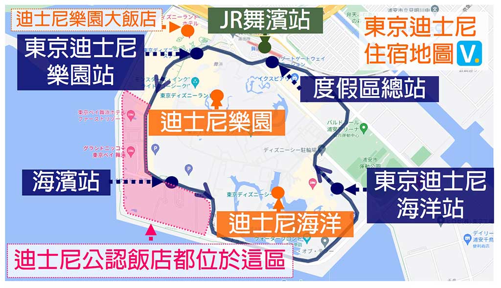 東京迪士尼飯店 地圖