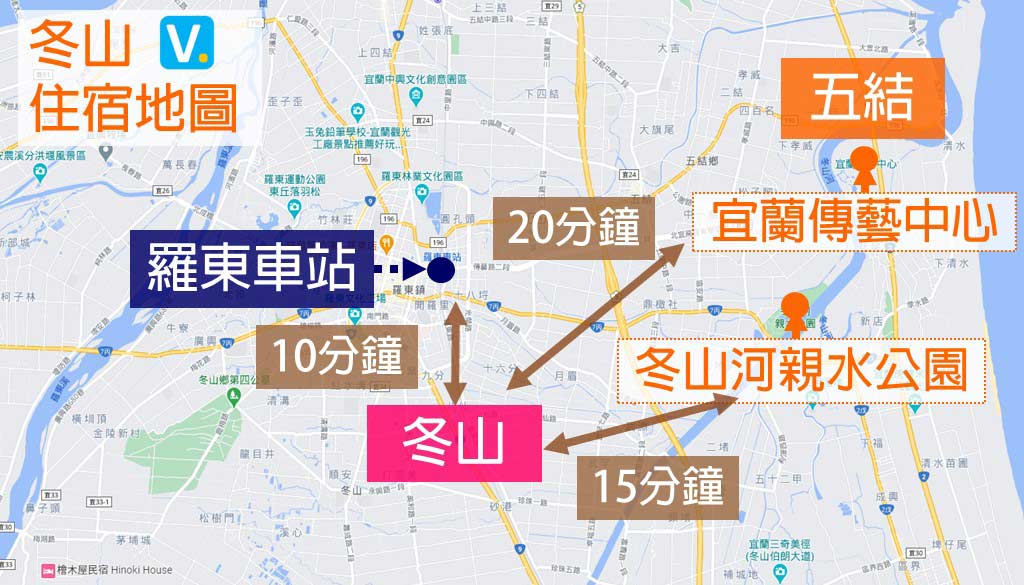 yilan-dongshan-hotels-map
