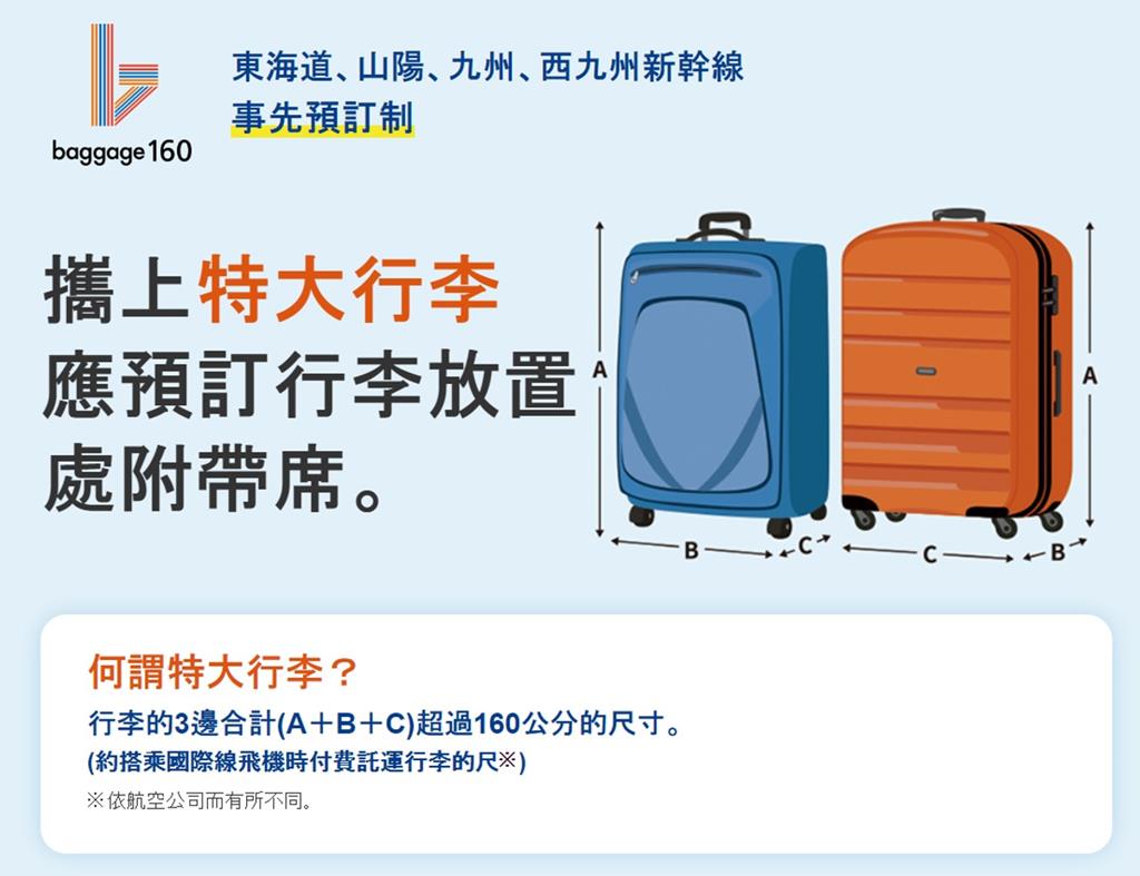 關西廣域鐵路周遊券劃位 攜帶特大行李
