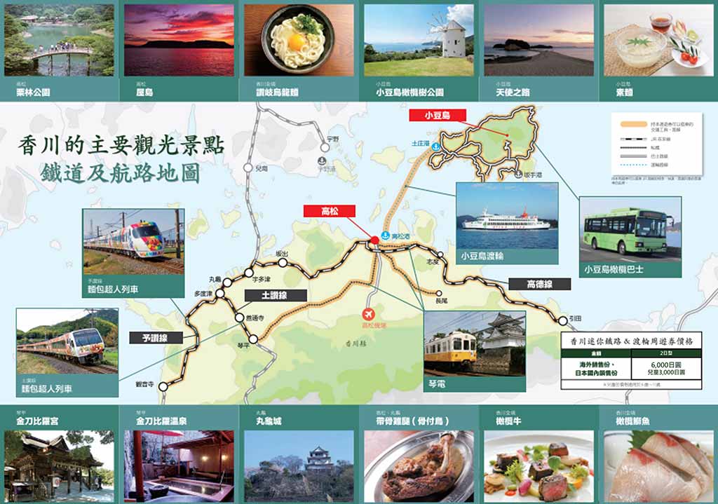 JR香川迷你鐵路&渡輪周遊券