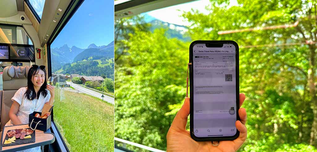 使用瑞士旅行通行證（Swiss-Travel-Pass）搭乘黃金列車