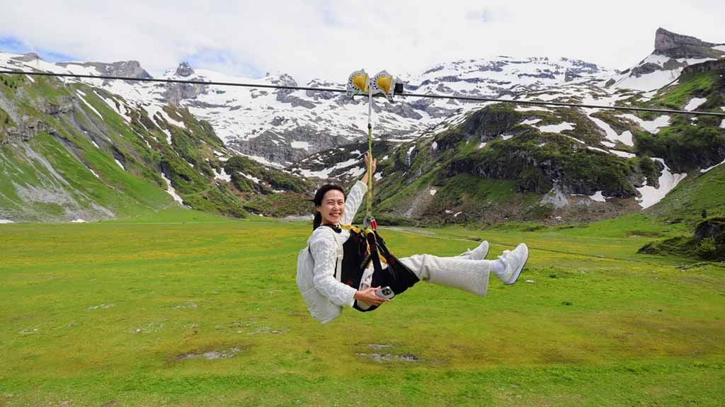 特呂布湖空中飛索(Trübsee--Zipline)